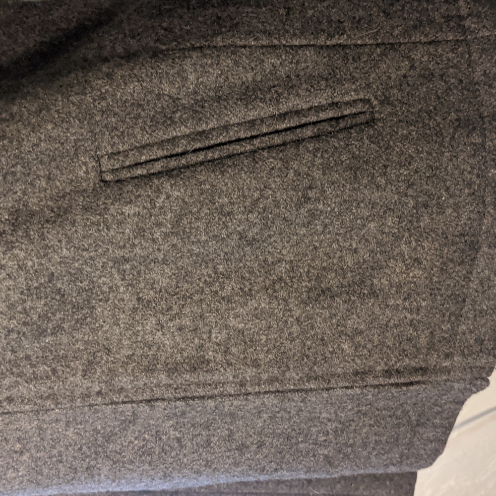 J. Crew Grey Front Zip Wool Jacket - Picture 3 of 8